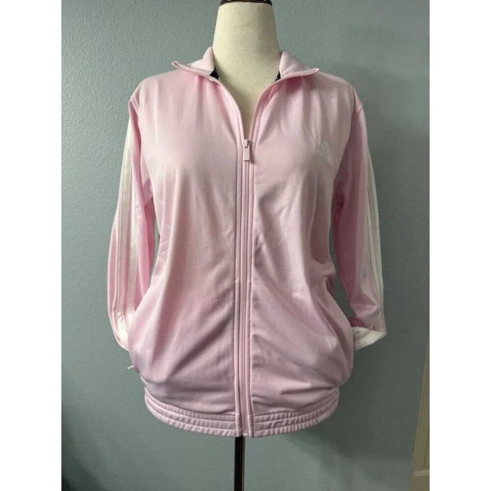 Adidas Dayready Track Jacket in Clear Pink Large NWT - Picture 5 of 7